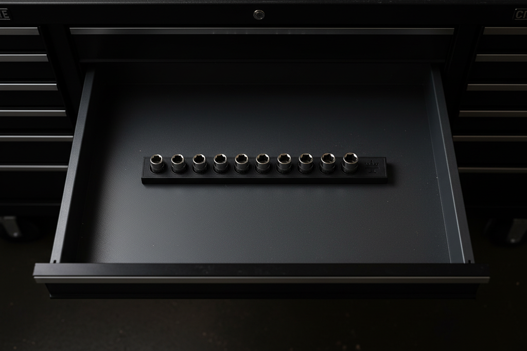 Socket rail in drawer
