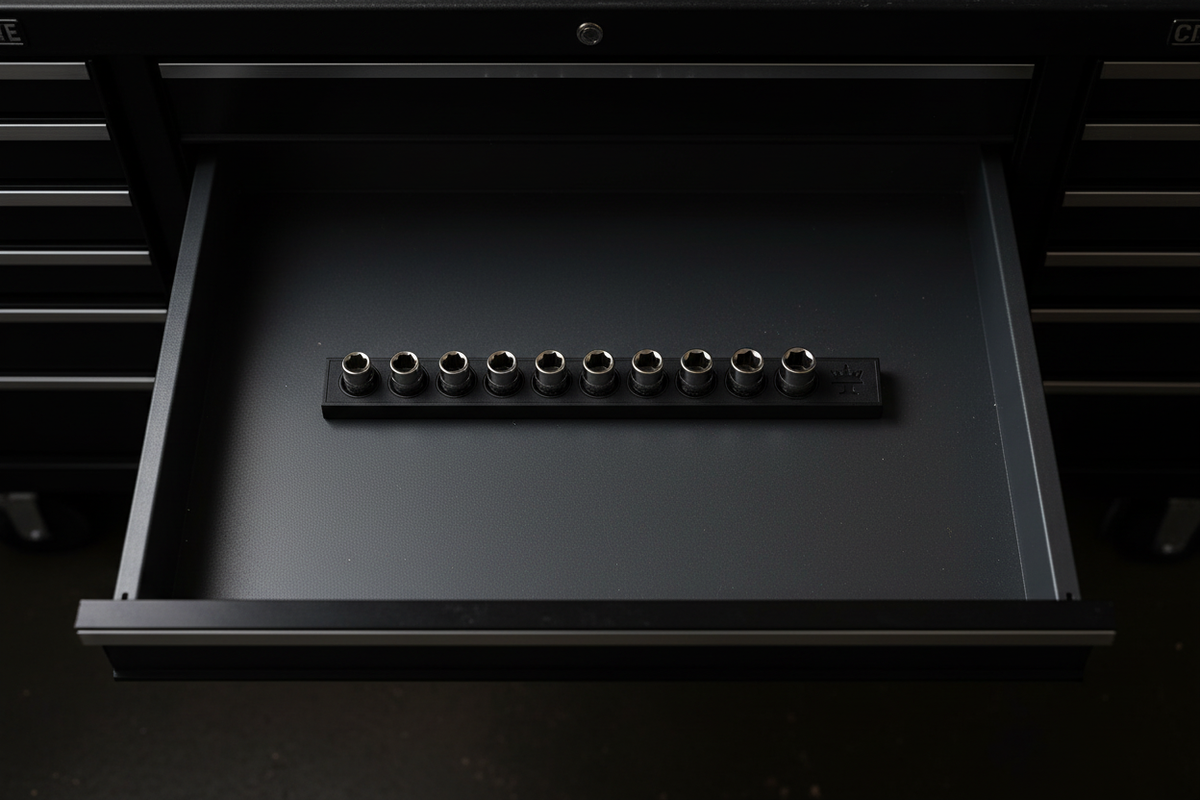 Socket rail in drawer