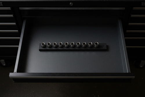 Socket rail in drawer
